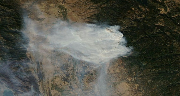 NASA Worldview/AFP / HO H φωτιά Camp Fire από το NASA Earth Observatory
