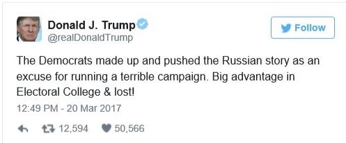 tweet trump russia